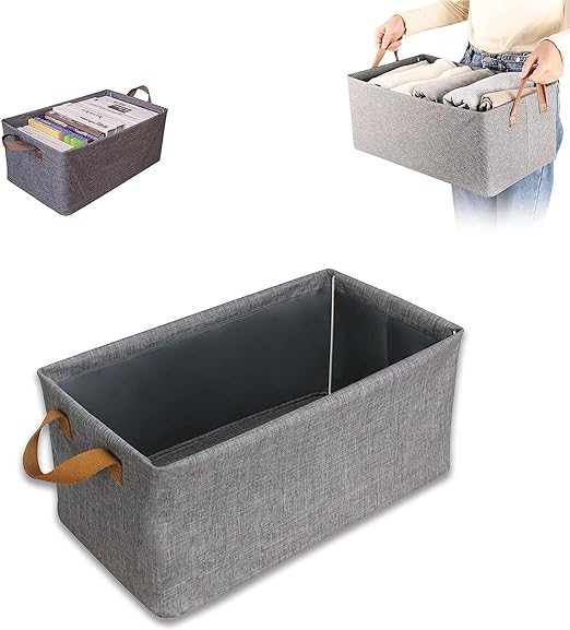 Multipurpose Fabric Storage Baskets (Pack of 2) – Foldable & Space-Saving