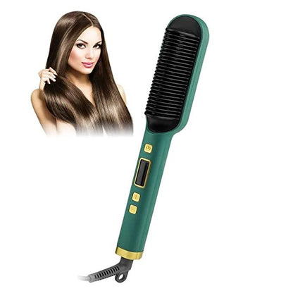 2-in-1 Electric Hair Straightener & Comb – Frizz-Free Styling