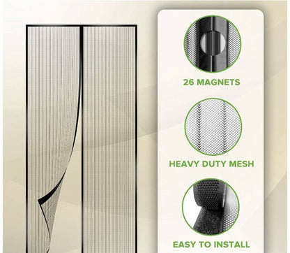 Magnetic Mesh Door Curtain (Pack of 2)